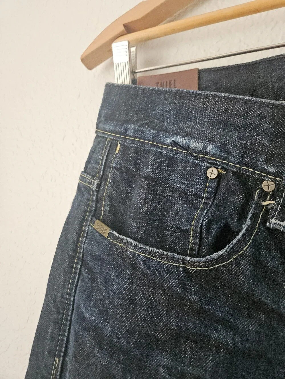 the sinclair MFGRP. thiel dark wash straight leg jeans, 31 100% cotton - Picture 7 of 9